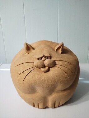 Vintage Terracotta Fat Cat Piggy Bank